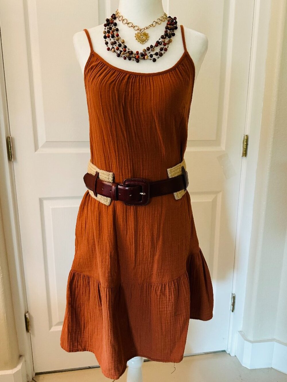 Universal Thread Utility Style Rust Dress XS - Pockets - Versatile & Flattering